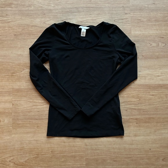 NWOT H&M Longsleeve Jersey Top (Black) - Picture 3 of 3
